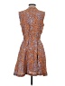 Nine West Paisley Brown Casual Dress Size S - photo 2