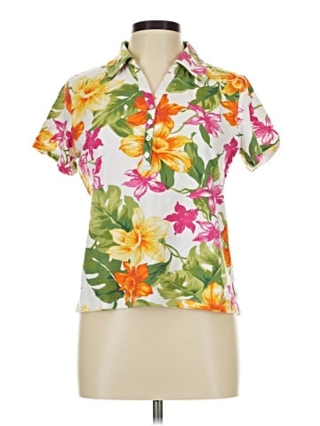 Caribbean Joe Short Sleeve Blouse (view 1)