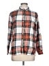 Old Navy 100% Cotton Plaid Gray Long Sleeve Button-Down Shirt Size L - photo 1