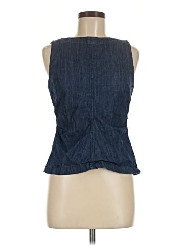 Madewell Denim Ruched Boatneck Shell Top (view 1)