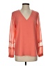 Calvin Klein 100% Polyester Orange Long Sleeve Blouse Size S - photo 1