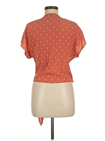 Madewell Sash-Tie Wrap Top in Polka Dot (view 2)