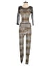 Cleo Animal Print Gray Jumpsuit Size M - photo 1