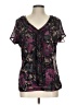 212 Collection Purple Short Sleeve Blouse Size L - photo 1