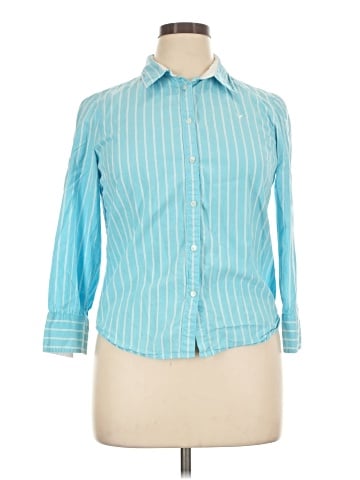 American Eagle Outfitters 3/4 Sleeve Button-Down Shirt (view 1)
