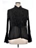 Notations 100% Polyester Black Long Sleeve Blouse Size XL - photo 1