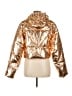 Avec Les Filles 100% Nylon Metallic Gold Jacket Size M - photo 2