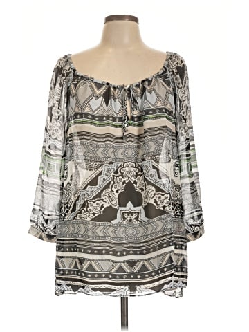 Hale Bob 3/4 Sleeve Silk Top (view 1)