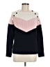 Maje Color Block Pink Pullover Sweater Size Med (2) - photo 1