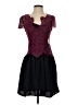 Sugarlips 100% Polyester Hearts Burgundy Cocktail Dress Size XS - photo 1