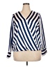 Apt. 9 100% Polyester Stripes Blue 3/4 Sleeve Blouse Size XXL - photo 1