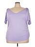 Rouge 100% Polyester Purple Short Sleeve Top Size 4X - photo 1