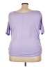 Rouge 100% Polyester Purple Short Sleeve Top Size 4X - photo 2