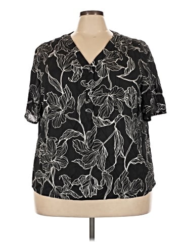 Slim Factor by Investments Short Sleeve Blouse (view 1)