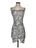 BCBGeneration 100% Polyester Floral Silver Cocktail Dress Size 2 - photo 1