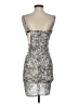 BCBGeneration 100% Polyester Floral Silver Cocktail Dress Size 2 - photo 2