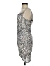BCBGeneration 100% Polyester Floral Silver Cocktail Dress Size 2 - photo 5