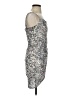 BCBGeneration 100% Polyester Floral Silver Cocktail Dress Size 2 - photo 4