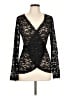 Moda International Black Long Sleeve Blouse Size L - photo 1