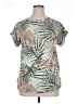 Cupio Tropical Teal Short Sleeve Top Size L - photo 1