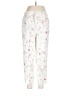 August Silk 100% Polyester Floral White Casual Pants Size 8 - photo 2