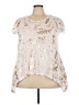 Rouge 100% Polyester Silver Short Sleeve Blouse Size 4X - photo 1