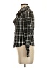 Ochirly Plaid Black Long Sleeve Blouse Size XXS - photo 5