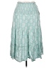 True Craft 100% Rayon Paisley Teal Casual Skirt Size XL - photo 1