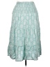 True Craft 100% Rayon Paisley Teal Casual Skirt Size XL - photo 2