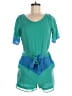 Cory Color Block Teal Romper Size M - photo 1