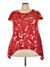 Rouge 100% Polyester Red Short Sleeve Blouse Size 4X - photo 1