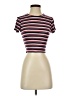Moa Moa Stripes Red Short Sleeve Turtleneck Size S - photo 1