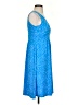 Chaps Polka Dots Blue Casual Dress Size XS - photo 4