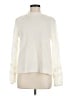 Madewell Ivory Weavemix Mockneck Bubble-Sleeve Top Size M - photo 1