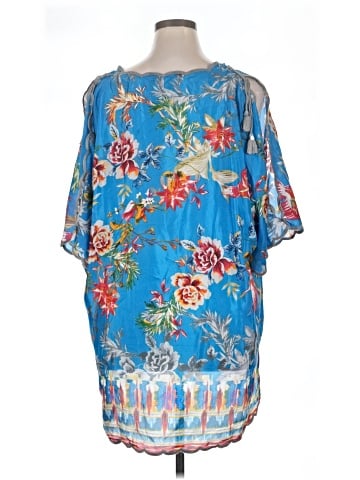 Johnny Was Short Sleeve Silk Top (view 2)