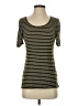 Attention Stripes Brown Short Sleeve T-Shirt Size XS - photo 1