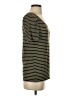 Attention Stripes Brown Short Sleeve T-Shirt Size XS - photo 4