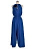 Halston Solid Blue Jumpsuit Size 8 - photo 2