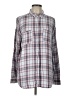 Mossimo Supply Co. 100% Rayon Plaid Gray Long Sleeve Button-Down Shirt Size L - photo 1