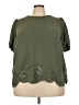Adrianna Papell 100% Polyester Green Short Sleeve Blouse Size 3X - photo 1