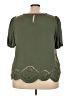 Adrianna Papell 100% Polyester Green Short Sleeve Blouse Size 3X - photo 2
