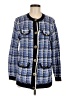 Ann Taylor Plaid Blue Jacket Size Med Petite - photo 1