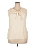 DKNY 100% Polyester Ivory Sleeveless Blouse Size XXL - photo 1
