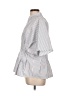 misook Stripes White Short Sleeve Blouse Size L - photo 5