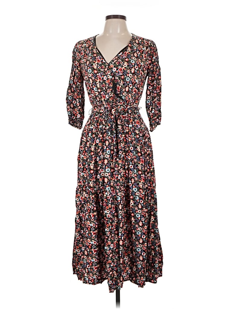 Pre-owned Blue Rain Casual Dress In Black
