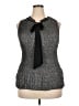 DKNY 100% Polyester Gray Sleeveless Blouse Size XXL - photo 1