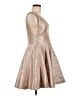 Alyce 100% Polyester Metallic Silver Cocktail Dress Size 8 - photo 4