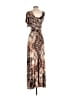 Bebe Paisley Brown Casual Dress Size XXS - photo 2