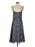 J.Crew 100% Polyester Animal Print Blue Casual Dress Size 4 - photo 2