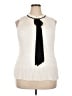 DKNY 100% Polyester Ivory Sleeveless Blouse Size XXL - photo 1